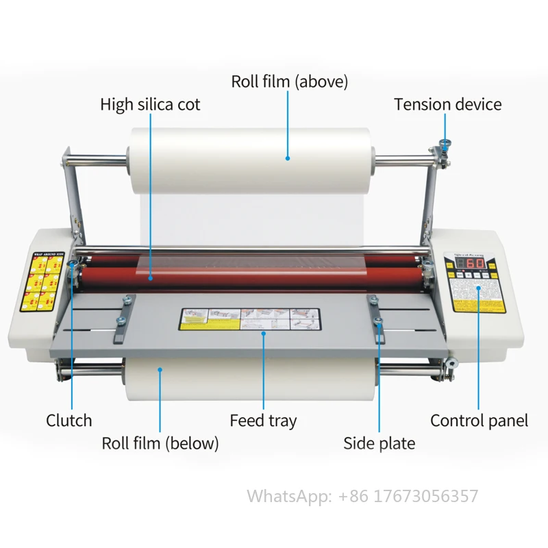 110V/220V 9350t a3 Heißkalt walzenl amini maschine Vier walzen Laminator Laminator High-End-Drehzahl regelung Thermo laminator