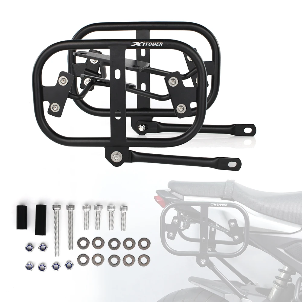 

Motorcycle Black Side Luggage Rack Bracket Side Bag Pannier Saddlebag Holder Grom 125 MSX 125 Grom MSX125 2016-2020 For Honda