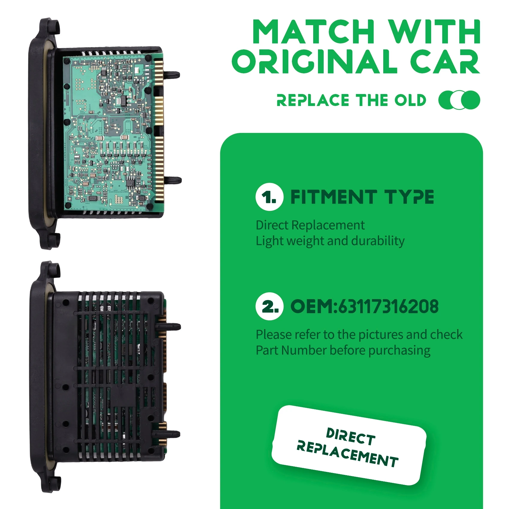 at92-pour-bmw-serie-5-520-525-530-535-gt-f10-f11-7316208-module-de-commande-du-phare-avec-afs-63117316208