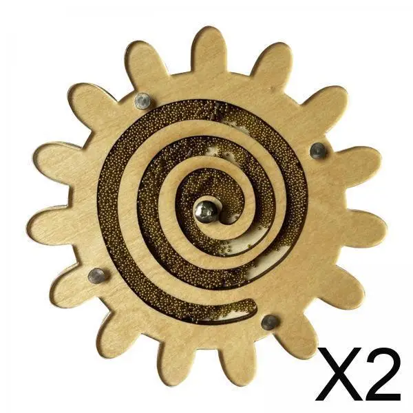 

2x Sensory Toys Learning Activities Gears Puzzles for Kindergarten Unisex , Gold