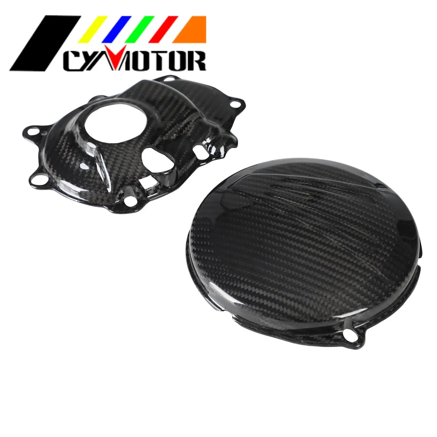 Funparts Carbon Fiber Left Right Side Engine Case Covers Protector Engine Guard Cover For YAMAHA YZ250F WR250F YZ WR 250F