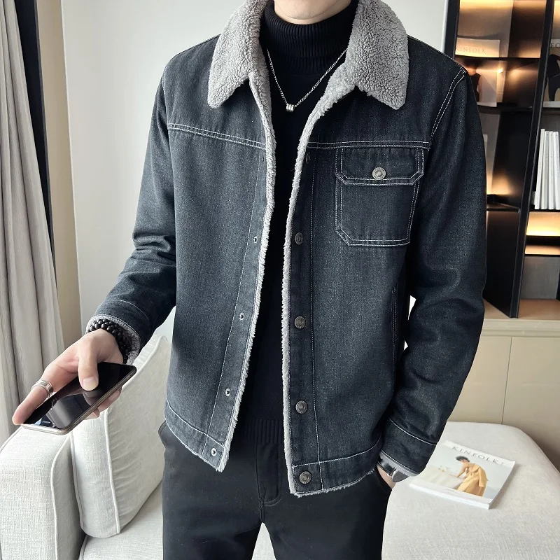 

Mens Denim Jacket Autumn Winter Men Military Jeans Jacket Men Thick Fleece Warm Bomber Army Jackets Outwear Coats