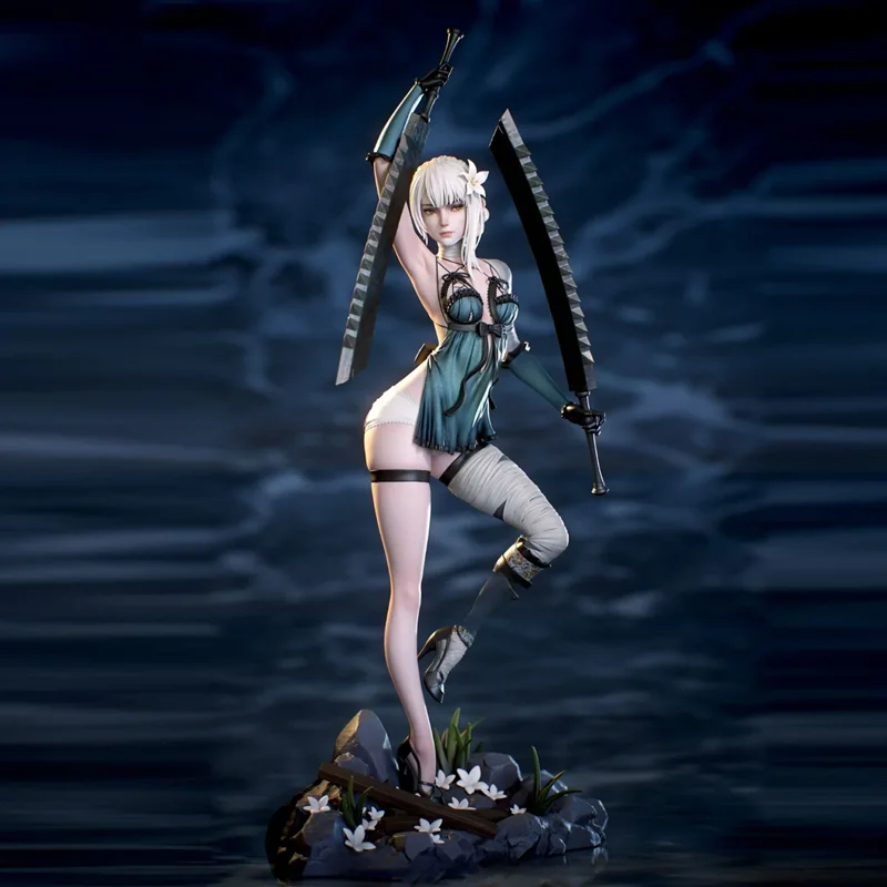 

LindenKing A1022 Unpainted 3D Customized products Garage Kits Unpainted Kaine Figure GK Models White resin and Unassembled