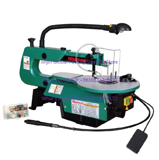 1PCS 16-Inch Curved Table Saw with Foot Pedal, Metal and Wood Cutting, H1602 Home Use Band Saw for Carving and Detailing