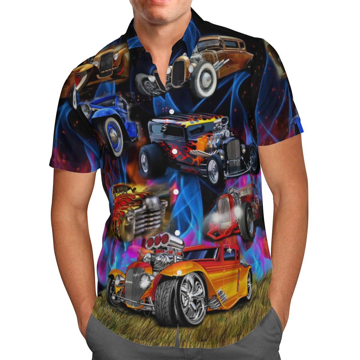 Black T Shirt, 3D Spacecraft, Hawaiian Socks, Summer Fashion Men, Large Shirt, Homme Camisa Masculina S2