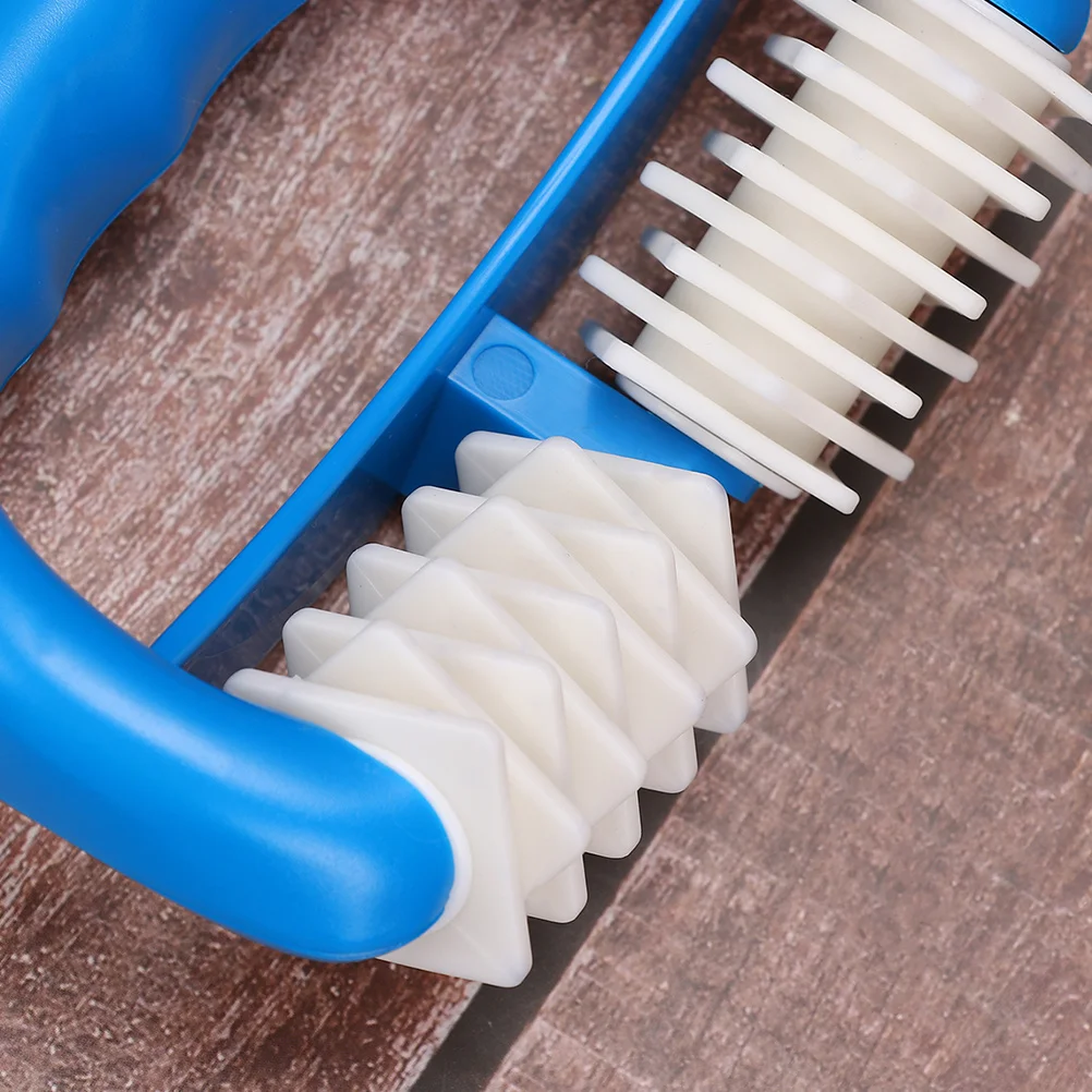 

Portable Plastic Hand Roller Massager Ergonomic Design Relax Muscles Stimulate Circulation Home Office Body Massage Tool Blue