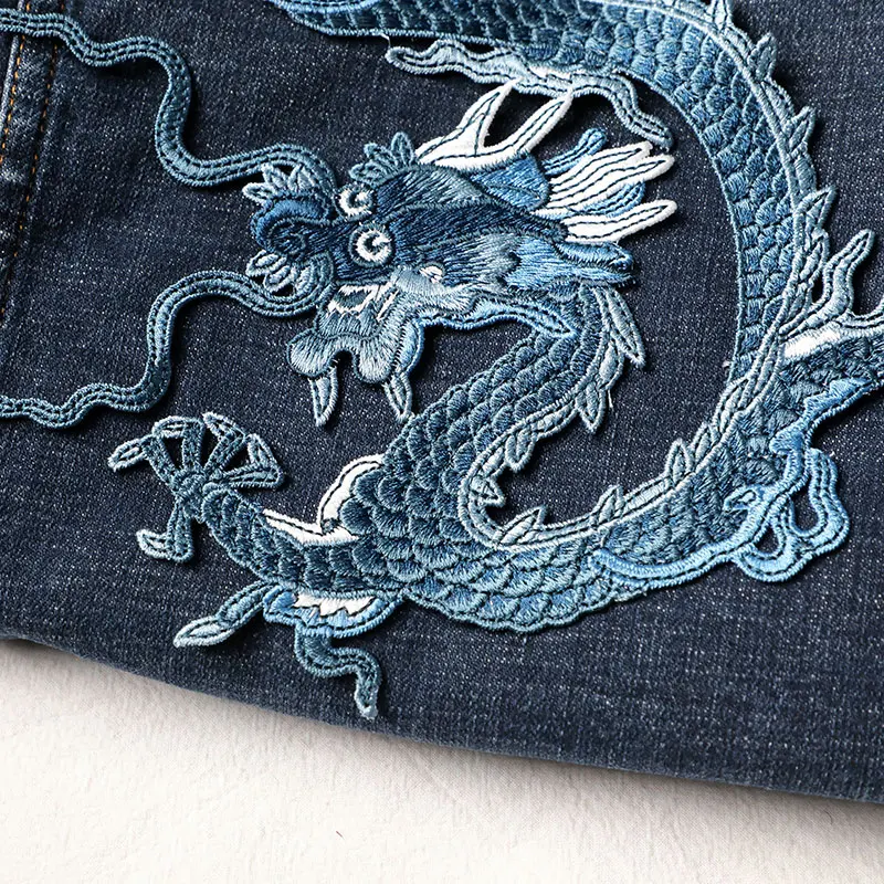 1 pezzo AHYONNIEX Exquisite Large Dragon patch per vestiti adesivi in tessuto fresco fai da te ricamati cucire su toppe