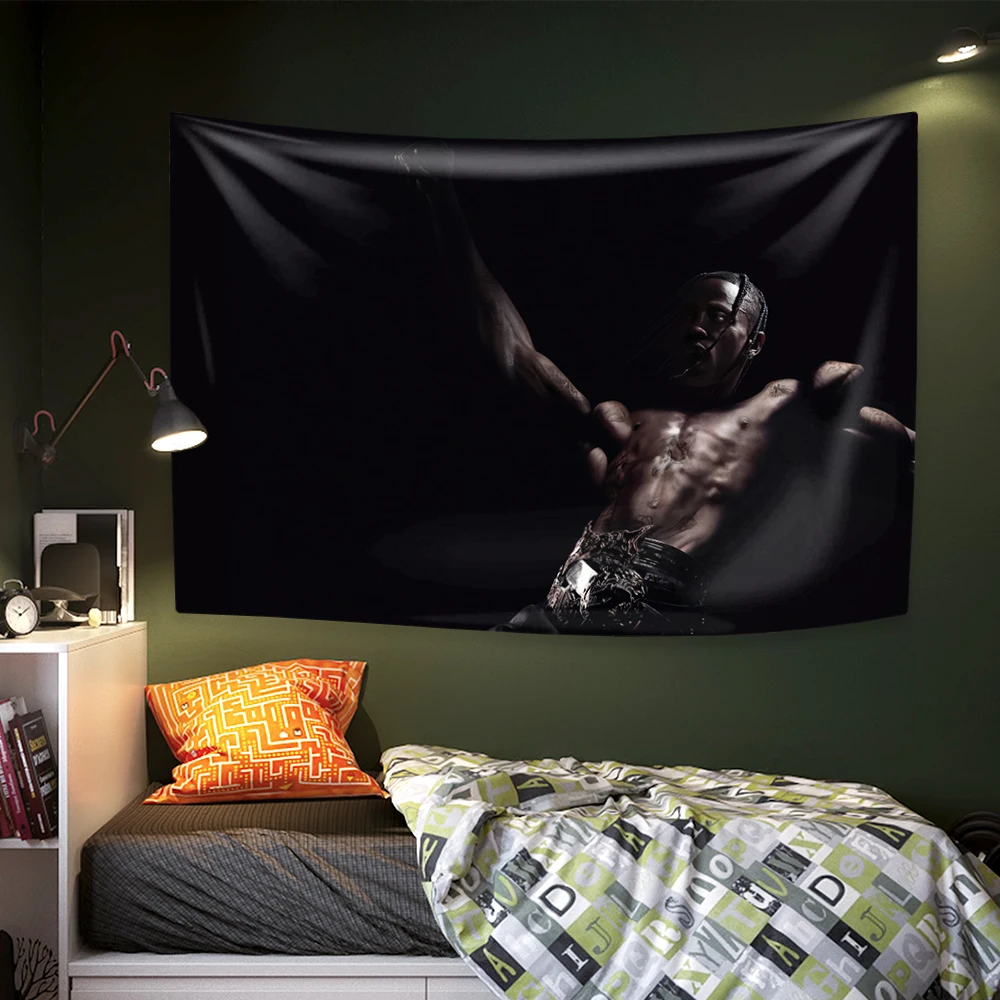 Travis Scotts Album Tapestry Utopia Rap Music Art Prints Wall Hanging Bedroom Dorm Background Cloth Concert Banner