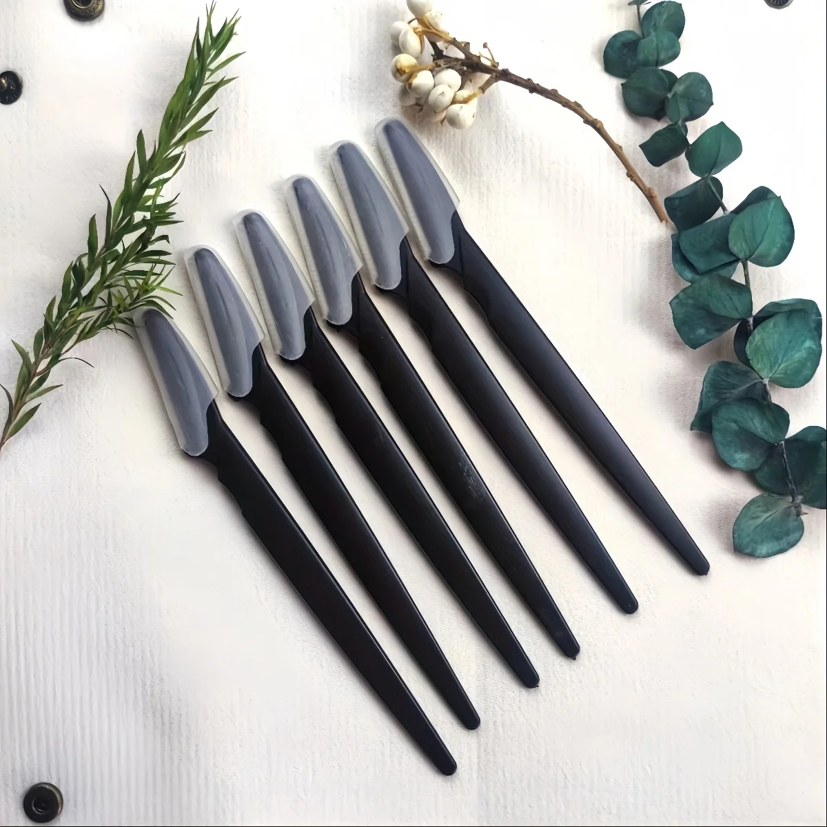 Cerniera pieghevole multifunzionale con classificazione e borsa per il trucco con cerniera con pennello cosmetico Trimmer per sopracciglia