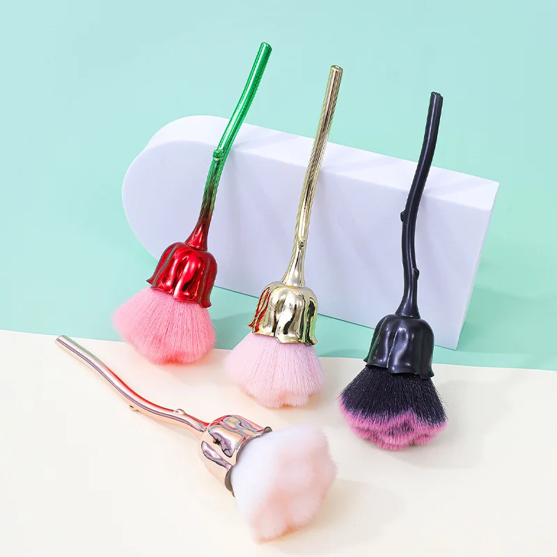 Rose Gold Makeup Brush Set, Foundation Brush & Blush Brush | Premium Soft Synthetic Bristles | Flawless Face Makeup Application
