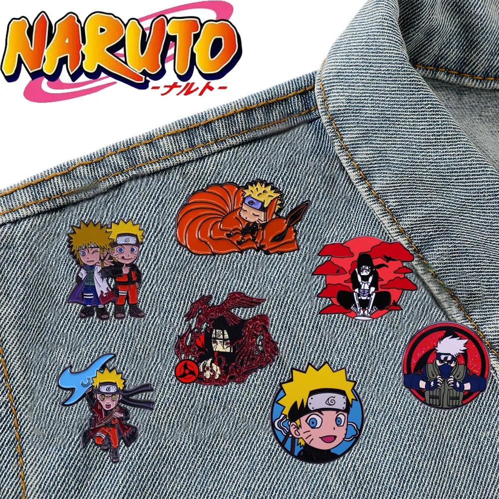 

Naruto Anime Lapel Pin Uzumaki Naruto Kakashi Sasuke Cute Brooch Diy Clothes Badge Decoration Backpack Pin Accessories Gifts