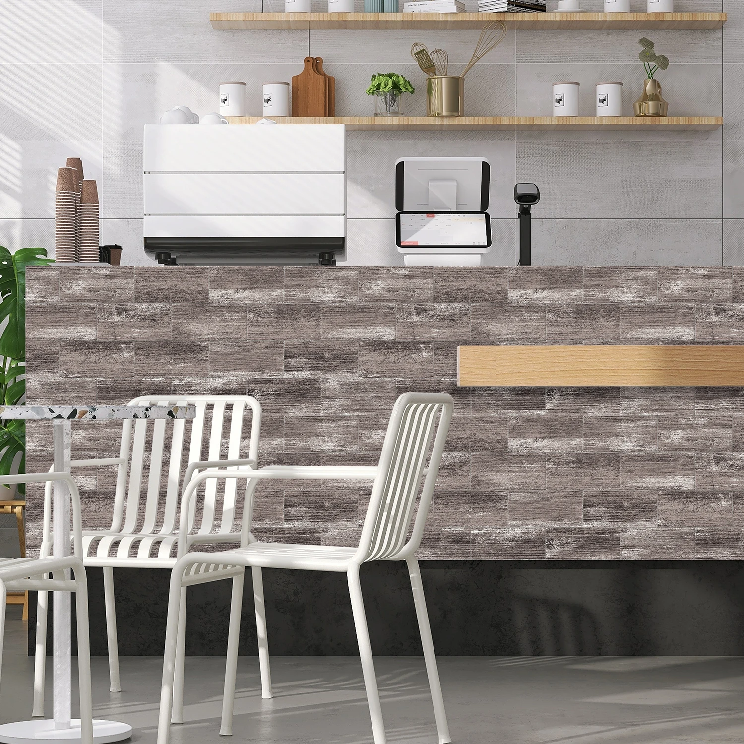 3D Self-adhesive Wood Grain Wall Stickers for Living Room Bedroom Kitchen Renovation Flooring Home Decoration Flooring Wallpaper