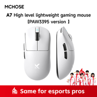 MCHOSE A7  Games Mouse Tri-Mode Wireless Bluetooth PAW3395 42Kdpi 2.4GHz  Light weight Support   Laptop  Office Mouse