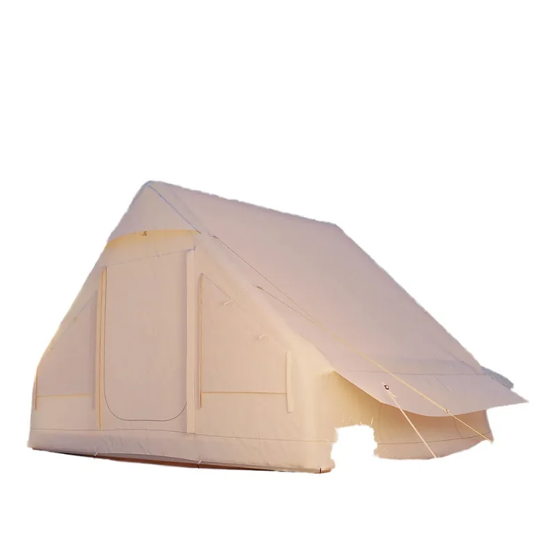 Inflatable Camping Tent Integrated Roof Ridge Outdoor Glamping Air Oxford Cabin Tents for 2 - 4 Person
