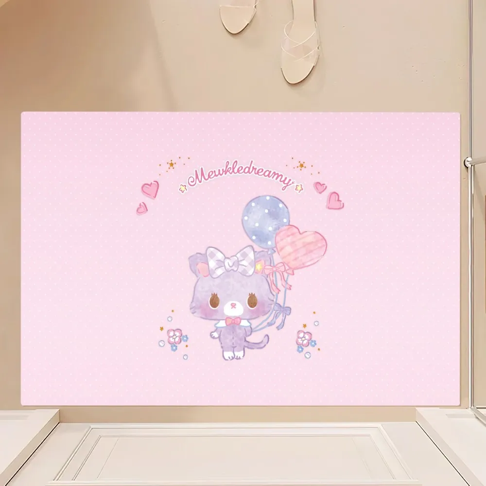 MINISO Saniro Mewkledreamy Floor Mat Bedroom Kitchen Door Bath House Super Absorbent Foot Non-slip