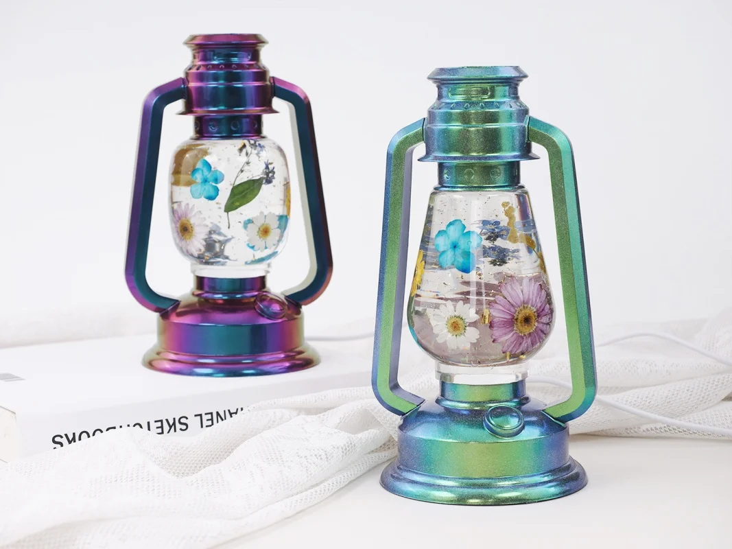Kerosene Lamp With Handle Desktop Ornament Silicone Mold DIY Retro Camping Lights Night Lights Bedside Lights Epoxy Resin Molds