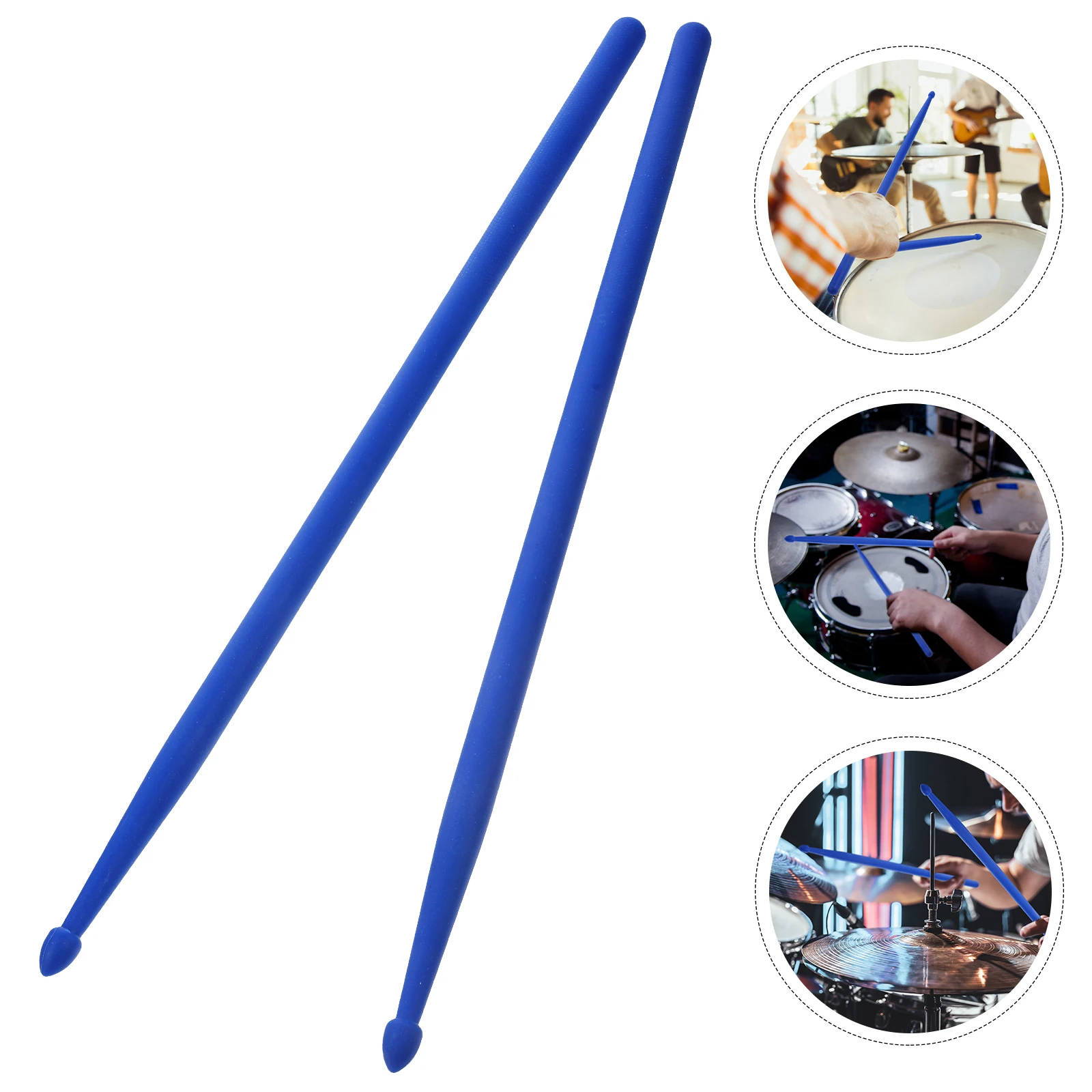 

1 Pair Anti-Slip Drum Mallets Stage Performance Nylon Drumsticks For Marimba Tongue Drums Beginners Long Comfortable Grip