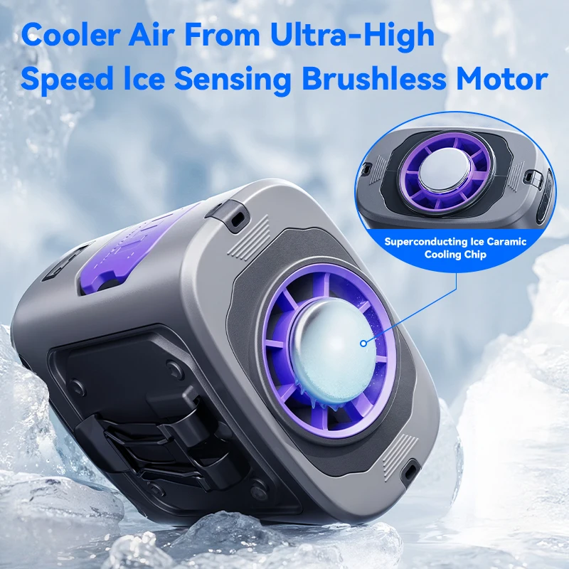 MUXNW مشبك مروحة الخصر المحمول ventilador cintura ارتداء على حزام تحت الملابس السراويل حزام الخصر 【حماية من قطرة الأكمام من السيليكون】