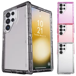 For Samsung Galaxy S23/S23 Plus/S23 Ultra/S24/S24 Plus/S24 Ultra/S25/S25 Plus/S25 Ultra Phone Case Shockproof Transparent Cover