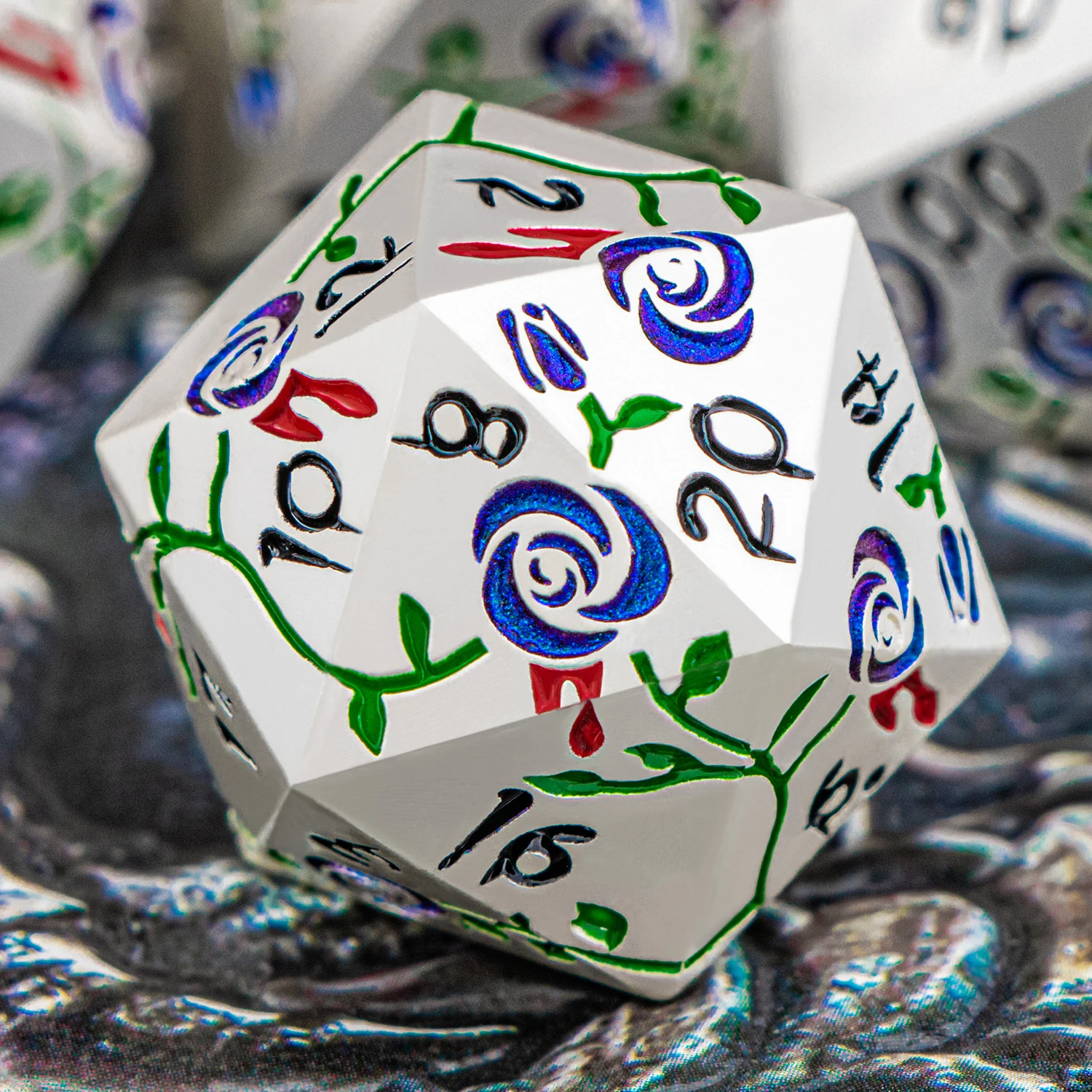 

Набор металлических кубиков для настольной игры D&D (7 шт.): Вампирские розы, D20, для игры в Dungeons and Dragons, многогранные кубики D+D