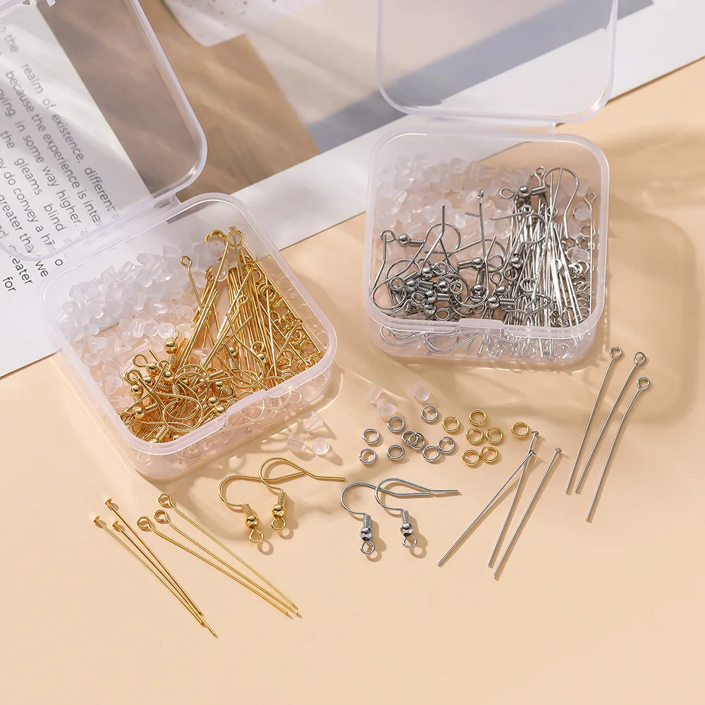 

Diy Color-preserving Jewelry Material Set 18K Single Circle T-pin Nine-character Pin Big Ear Hook Handmade Earrings Earrings