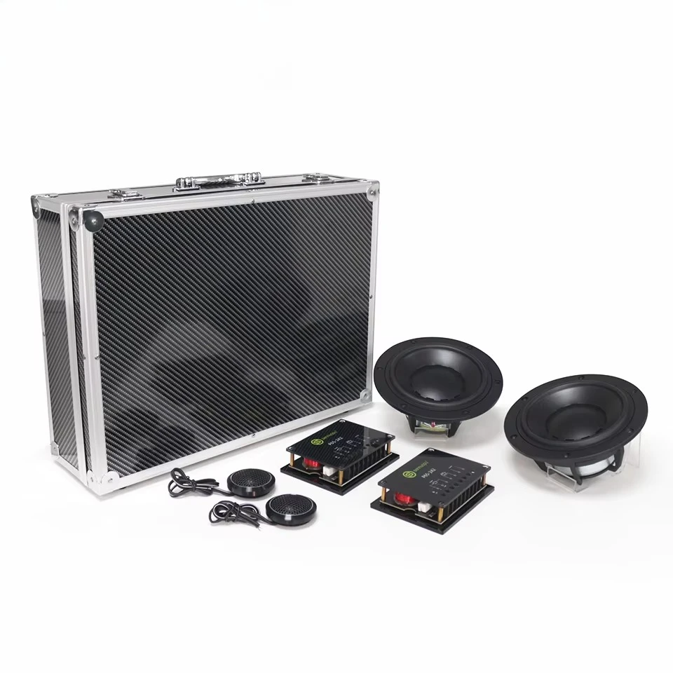 

Car Audio 2 Way Speaker 6.5 Inch Woofer 2.5 Inch Tweeter Sound Equipment Speakers Aluminum Copper Universal Black 12V