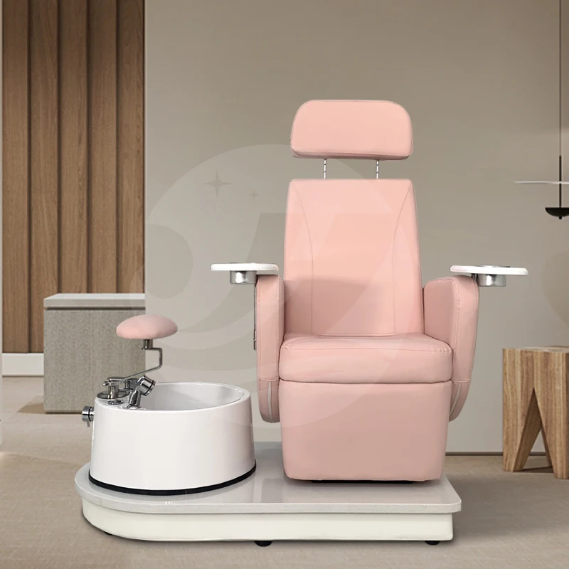 Massage Pedicure Chair with Foot Spa Electric Multifunctional Back Massage Chair with Glass Pedicure