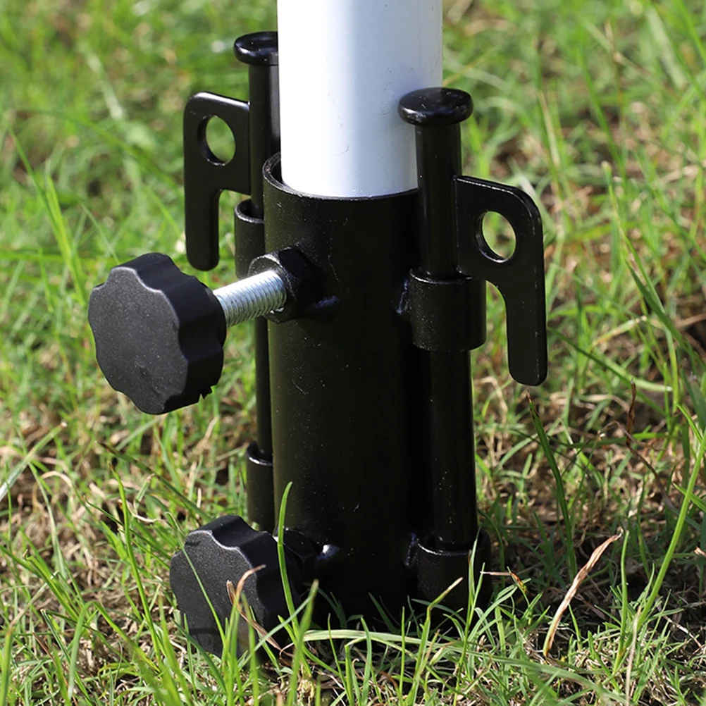 

Metal Tent Poles Stand Portable Outdoor Parasol Base Durable Small Size Easy Install Camping Hiking Travel Canopy Awnings Sturdy