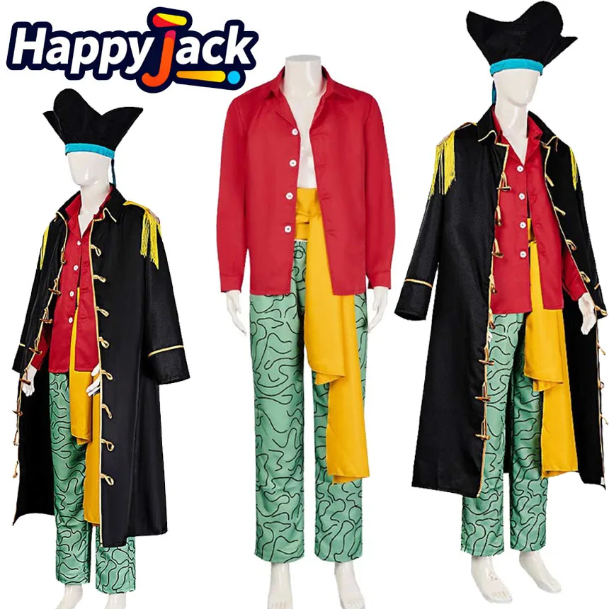 

Костюм для косплея Маршалла Д. Тича: пиратский наряд для взрослых мужчин (пальто, брюки, шляпа) – идеальный вариант для Хэллоуина, карнавала, маскарада и вечеринок