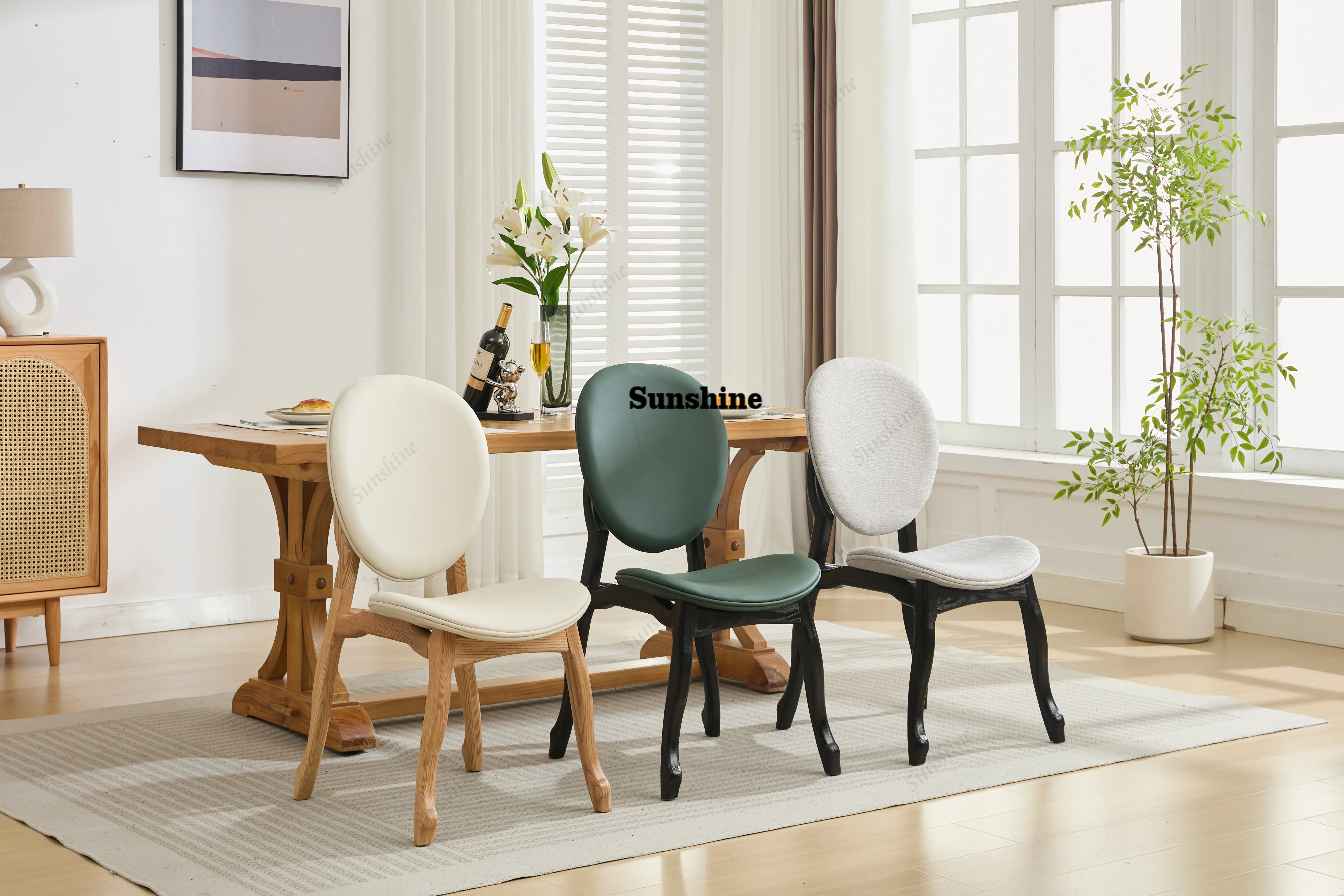 Italian Minimalist Chairs European Luxury Elegant Unique Dining Chair Aesthetic Design Sedie Da Cucina Dining Room Furniture
