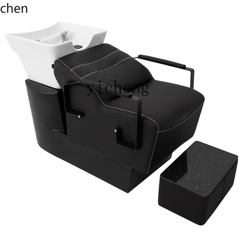 YFY  Barber Shop Hairdressing Shampoo Chair Sitting Hair Salon Flushing Bed Lying Half Shampoo Chair