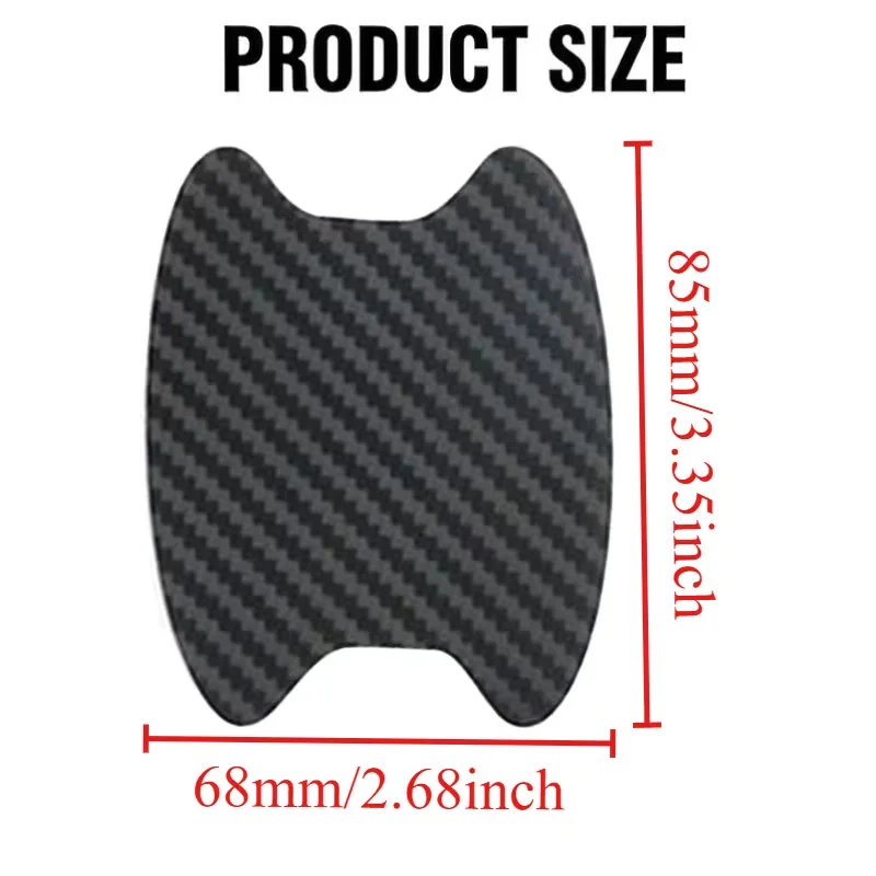 4pcs Car Door Handle Protective Sticker Set - Scratch-Resistant Door Handle and Cup Holder Protective Stickers