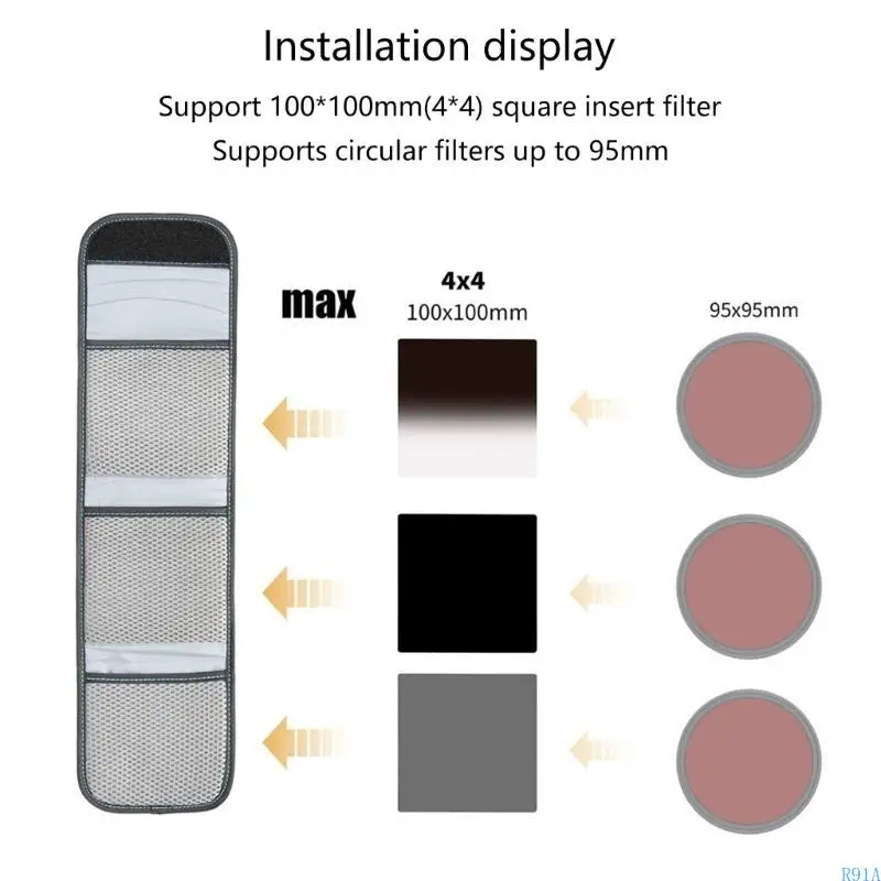 R91A 3PIECES 4X4 Сумка для хранения камеры для 95 -мм камеры для фотографии для фотографии