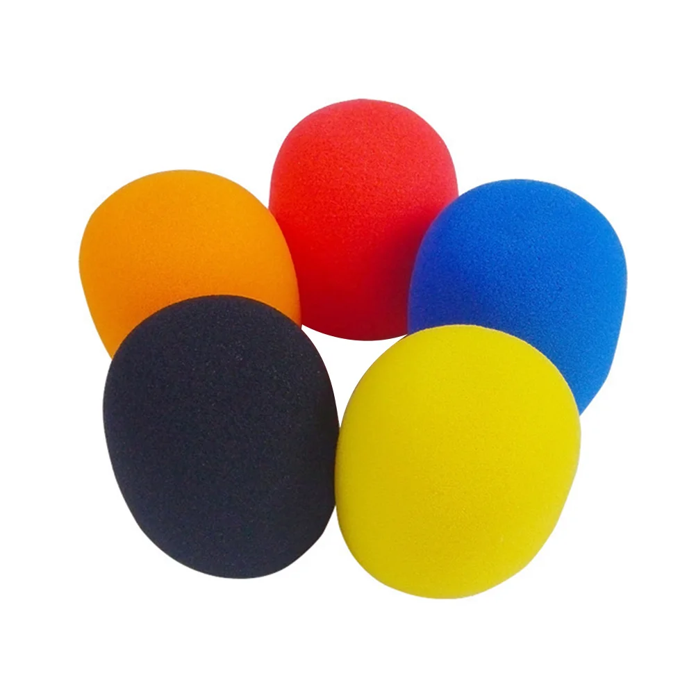 

5Pcs Microphone Foam Covers Suitable for Ktv Conference Room Stage Performance Voice Enhancement Protection Microphone Cushions