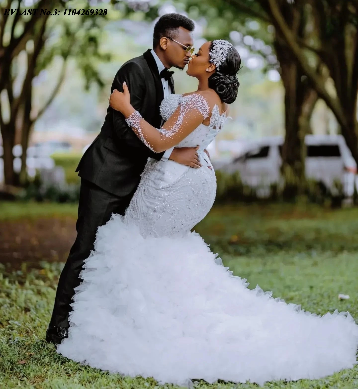 EVLAST 맞춤 제작 2026 머메이드 웨딩드레스 스위트하트 롱 슬리브 비딩 레이스 아플리케 브라이덜 가운 베스티도스 데 노비아 E3W31