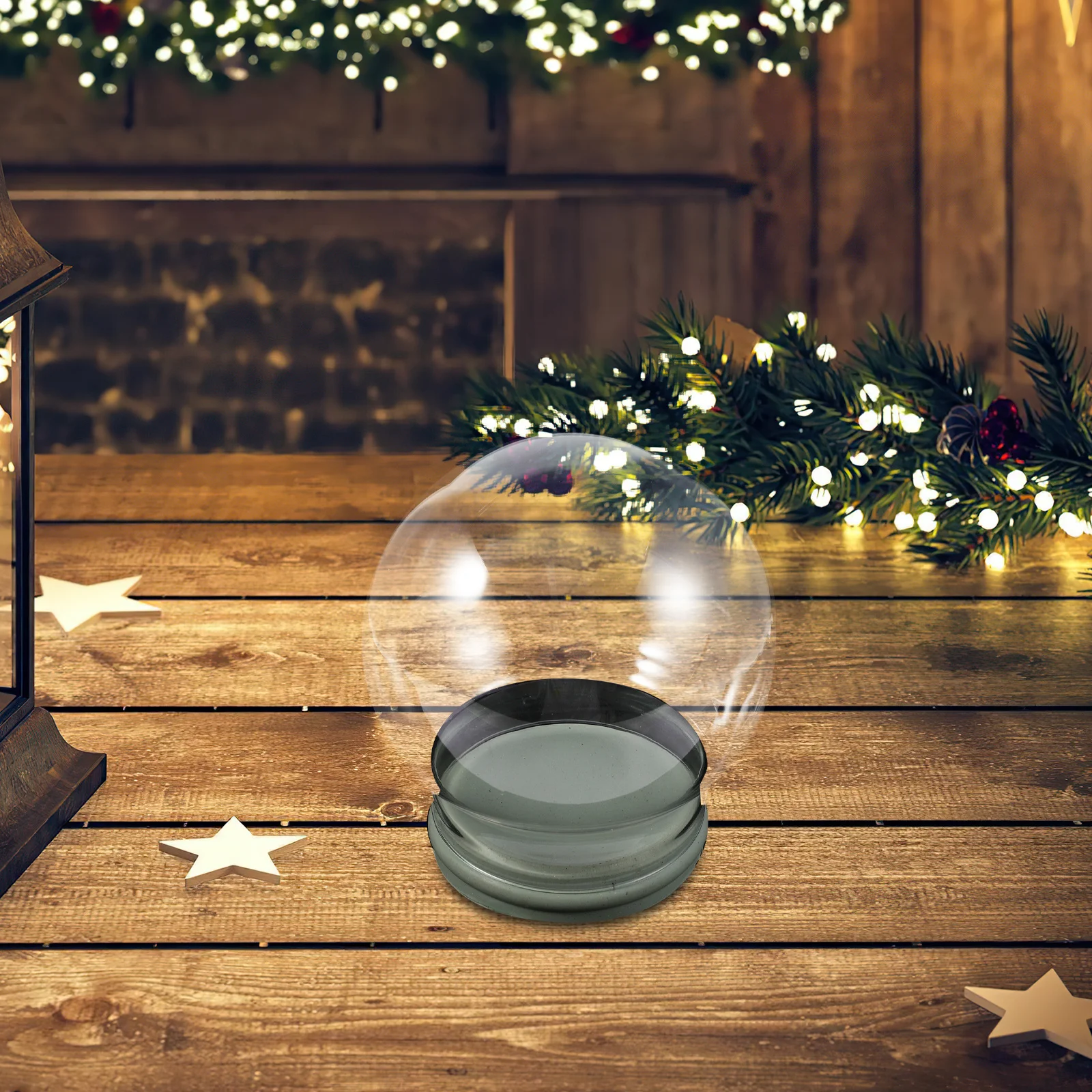 

Transparent Thickened Glass Snow Globe Shell Empty DIY Ornament Craft for Holiday Home Decoration Fillable Water Globe