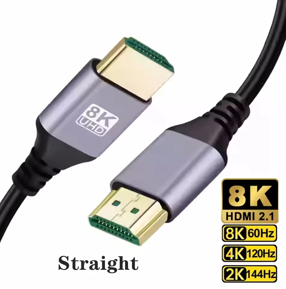 Kabel HDMI 2.1 8K Męski-Męski z kątowym złączem 90 stopni (lewo/prawo/góra/dół) Kabel HDMI 8K 4K 120Hz do TV Laptopa Projektora PS4 PS5 — zdjęcie produktu 2