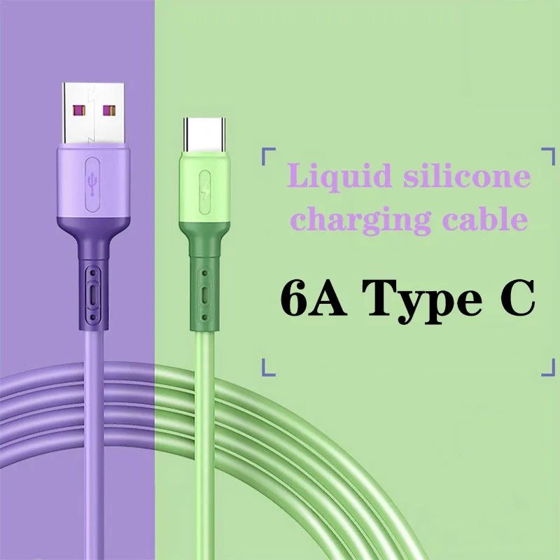 

2A Car Charging Audio Speaker Cable USB to Type C PD Liquid Silicone Fast Charge Cable Car Audio Accessories for Samsung Xiaomi