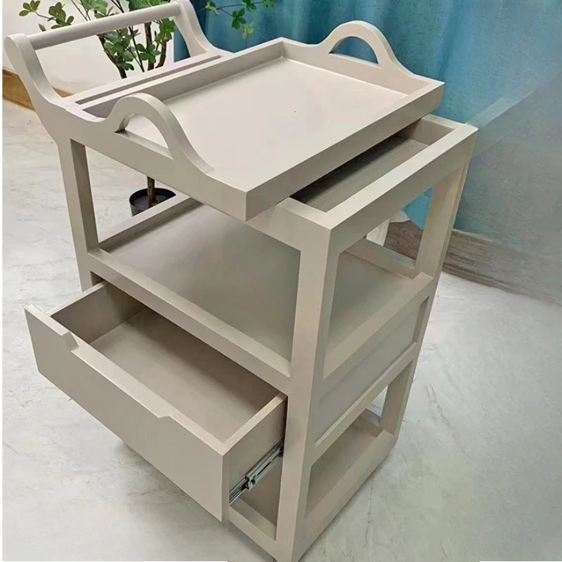 

Скандинавская деревянная тележка для хранения салона в стиле ретро, проживание в семье, вилла, салонная тележка, усовершенствованный инструмент, коммерческая мебель, Carrello Attrezzi Lstc