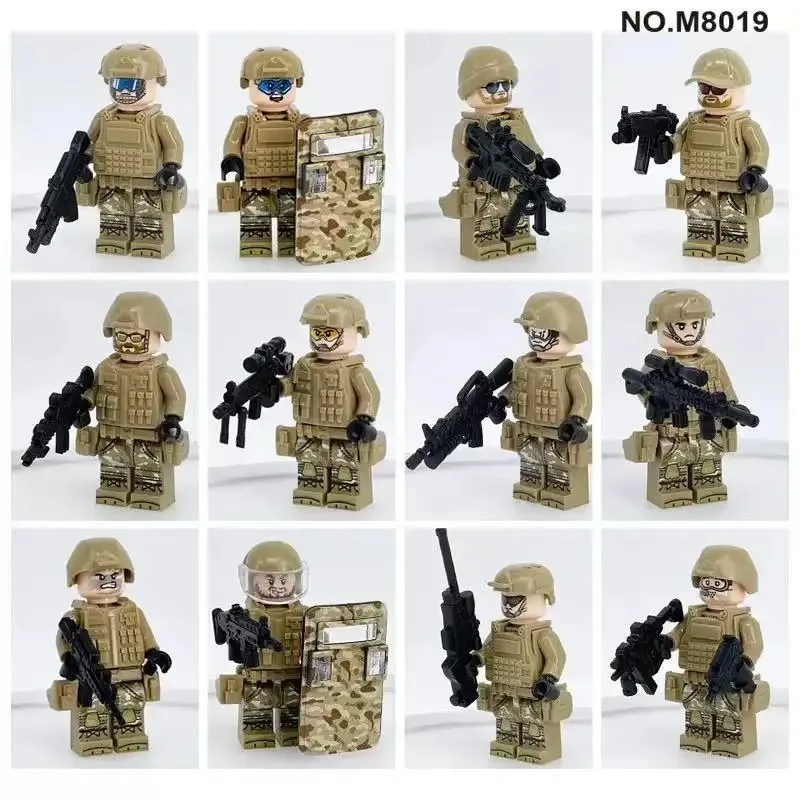 Bausteine der Militärserie, Spezialpolizei, Dschungelspärlinge, handgefertigte Modelle, zusammengebautes Spielzeug, humanoide Puppen, Geburtstagsgeschenke – Detail 2