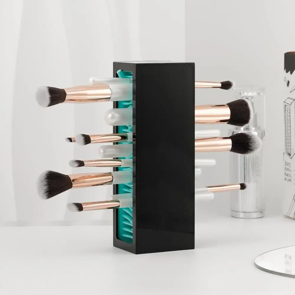 Porta pennelli per trucco creativo, compatto e robusto, portaoggetti per pennelli cosmetici, custodia per penne portatile antiscivolo, portaoggetti per pennelli per trucco