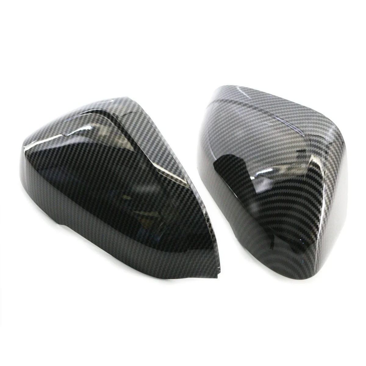 1 Pair Left & Right ABS Carbon Fiber Look Car Side Rearview Mirror Cover Cap For Volvo S60 2011-2017 S80 2012-206 V60 2015-2018