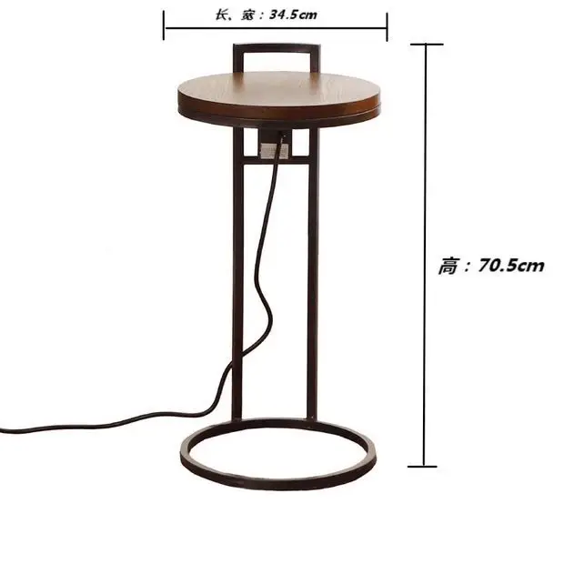 Bedroom folding simple modern living room Triangle Esandalwood Nordic ins style rotating living room home iron edge table