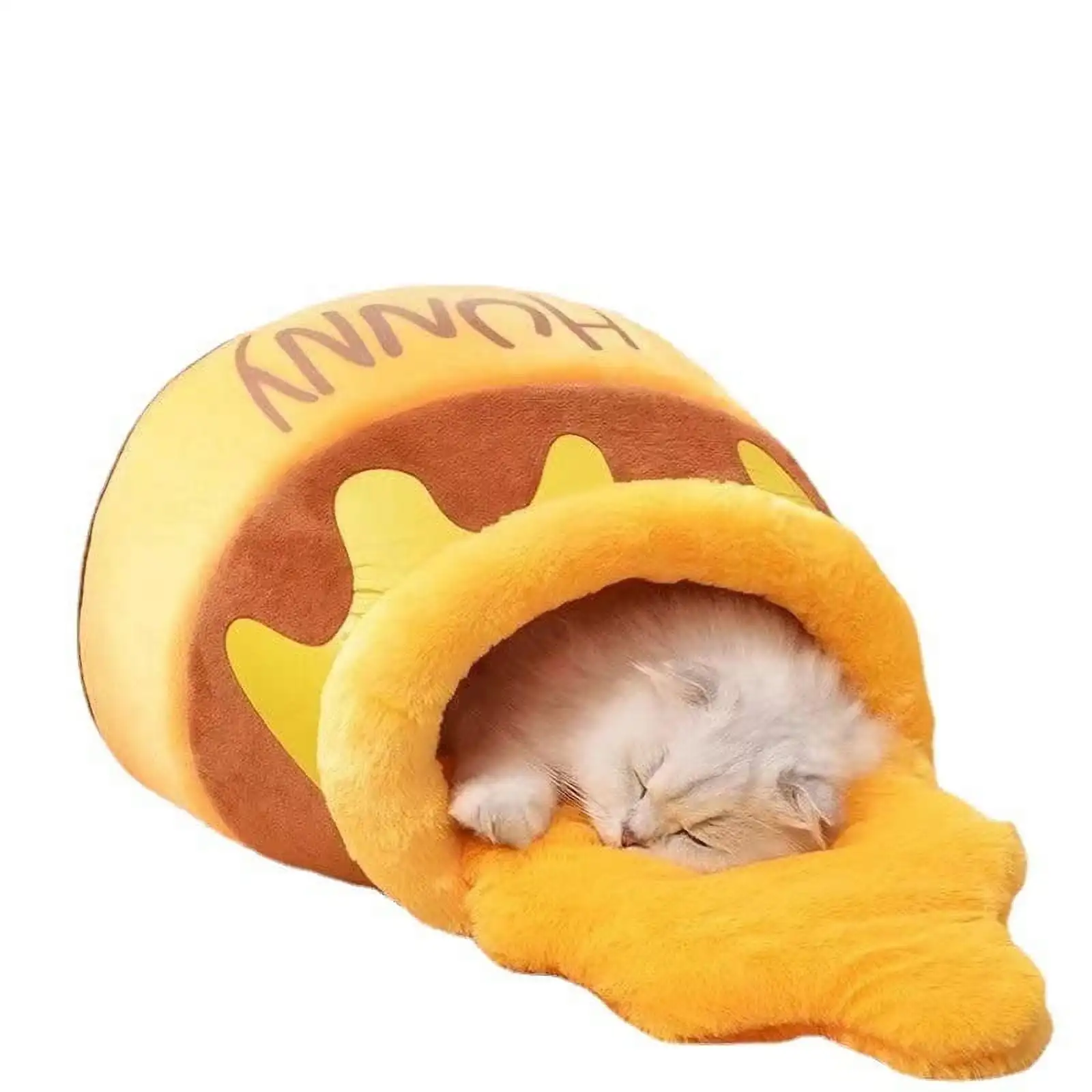 

Cat Bed Honey Pot Cat Bed for Indoor - Comfortable Memory Foam Pet Furniture with Cat House Removable Washable Cushioned Pillow