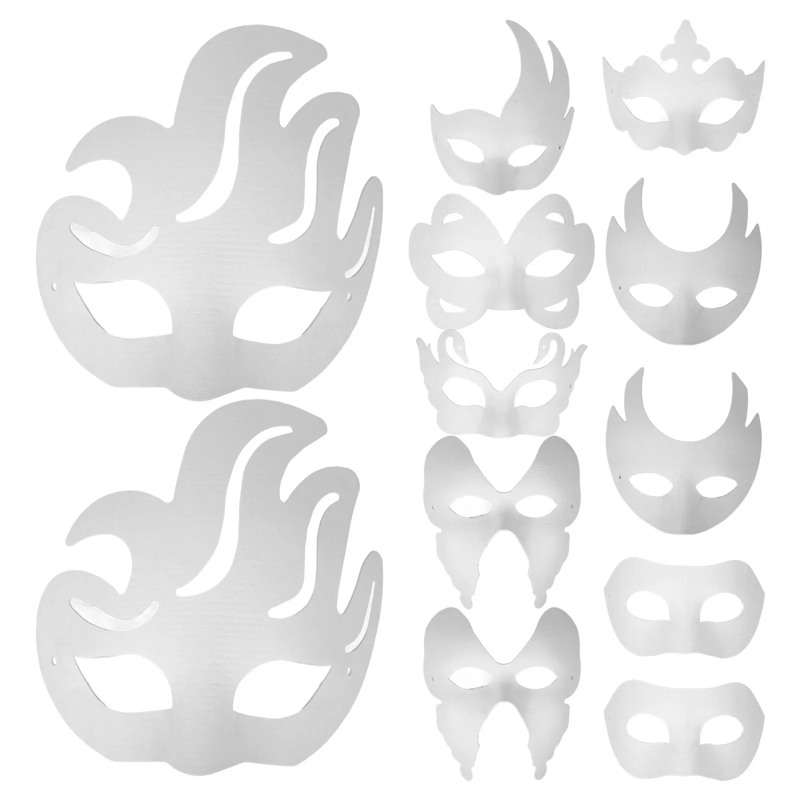 

16Pcs DIY Blank Masks for Painting Handmade Unpainted Masquerade Mask Craft Supplies for Halloween Birthday Party Costume Kids