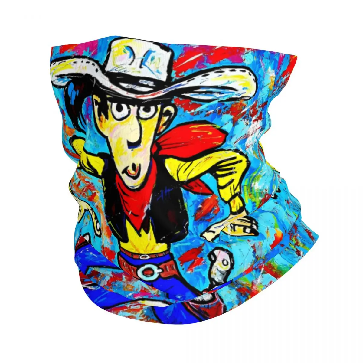 

Lucky Luke (7) Bandana Neck White Scarf Multi-use Headwear Fishing Unisex Adult Winter