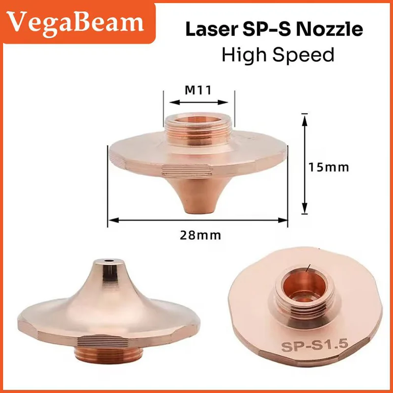 

SP-S SP-F Laser Nozzle for HANS Precitec BOCI WSX Fiber Cutting Head Machine Dia.28mm Single Layer High Speed Laser Cut Nozzle