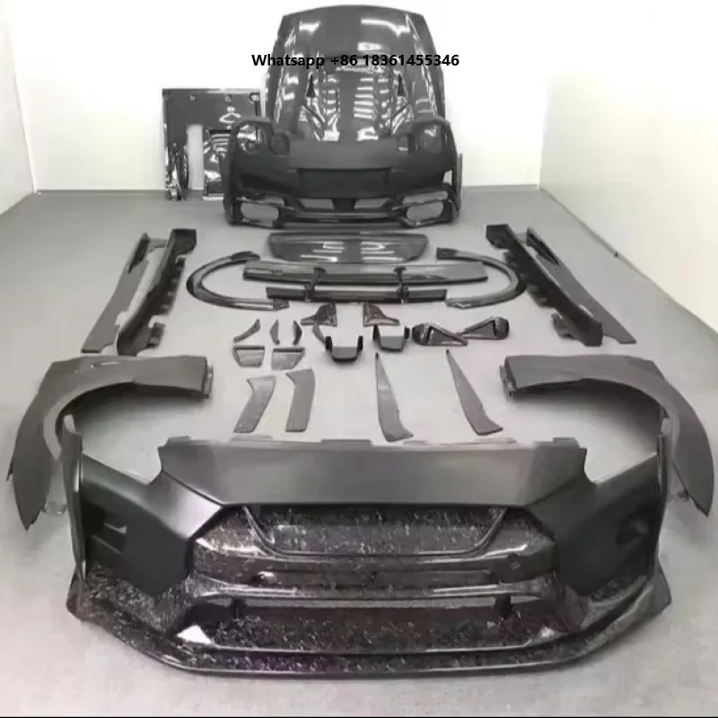 

For New 08-18GTR R35 Upgrade And Modification Semi-Carbon Fiber Kit Car Data Matc High QualityPremium Accessories