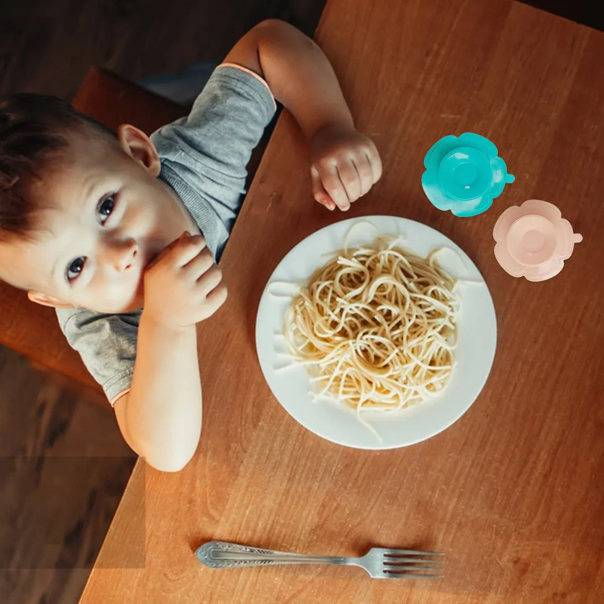 

Набор из 6 силиконовых тарелок-присосок для детей: пищевой силикон, не деформируется, для кормления малышей