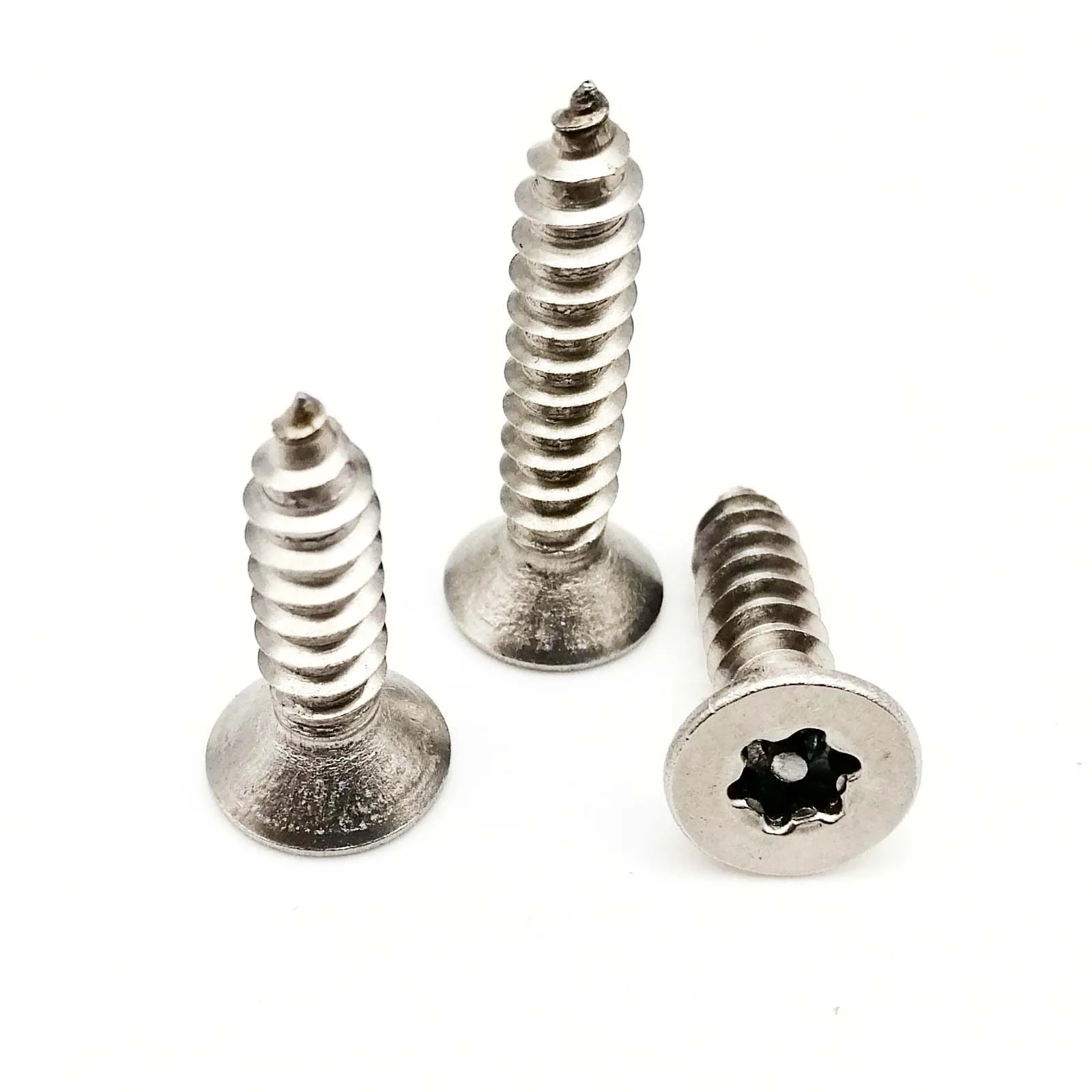 HZYUEGOU M2 M2.3 M2.6 M3 M4 M5 304 Edelstahl-Schrauben mit Senkkopf, Torx-Flachkopf, manipulationssicher, selbstschneidend, für Holz – Detail 3